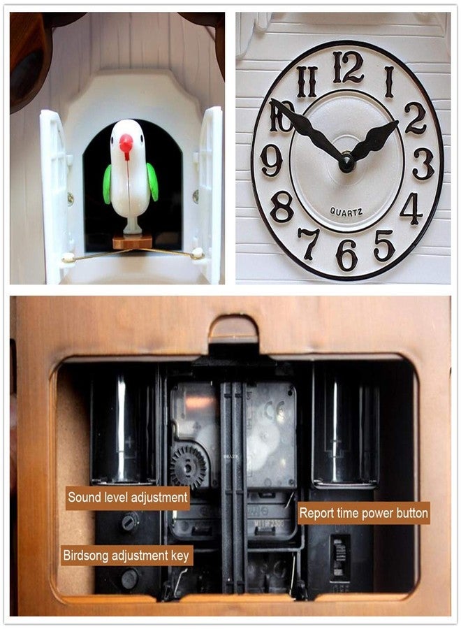 Three Secondz Cuckoo Wall Clock Hard Plastic (BrownWhite) - Image 4